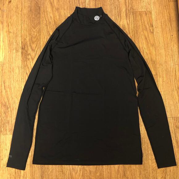 SParms Men’s Black High Neck Long Sleeve Sun Protection Body Warm Top Size XL - Picture 6 of 13